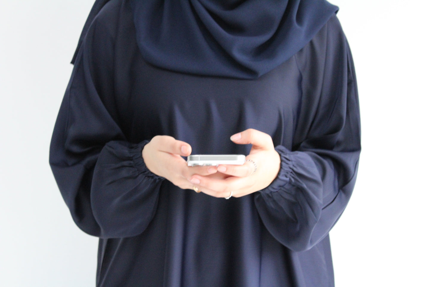 Midnight Blue Cuffed Abaya
