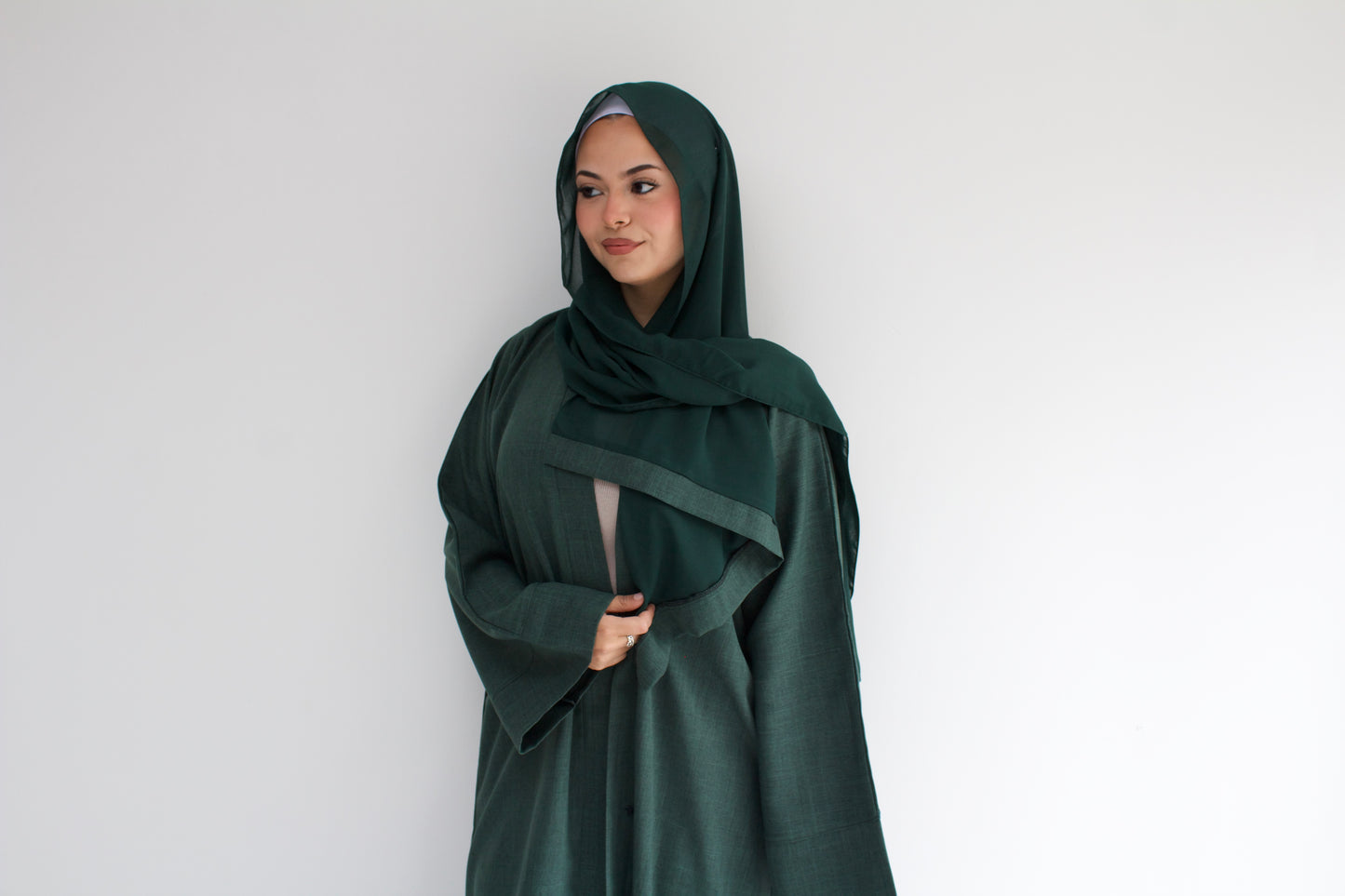 Bottle Green Essential Abaya