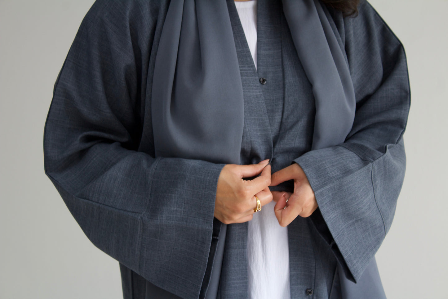 Charcoal grey Essential Abaya