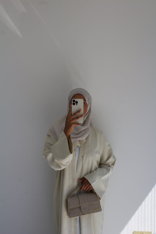 Jasmine White Essentials Abaya