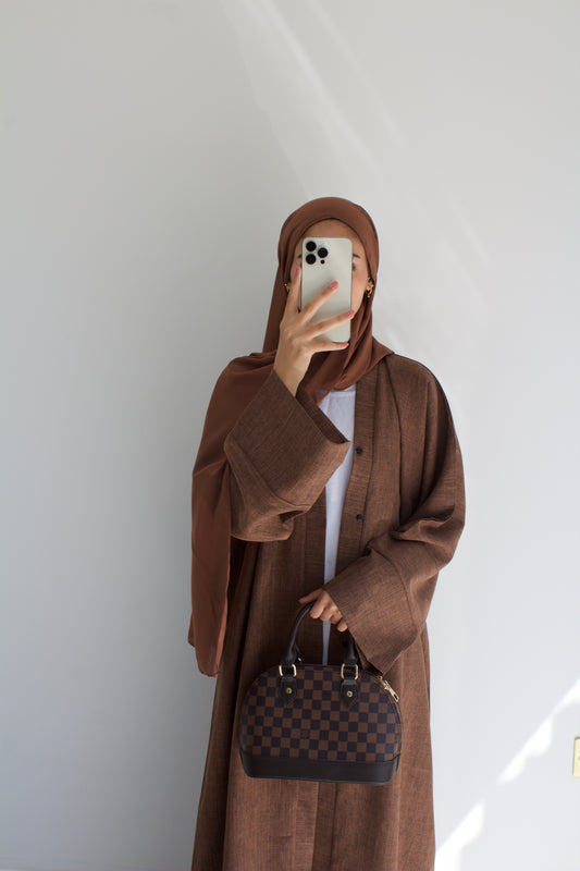 Chocolate Brown Essentials Abaya