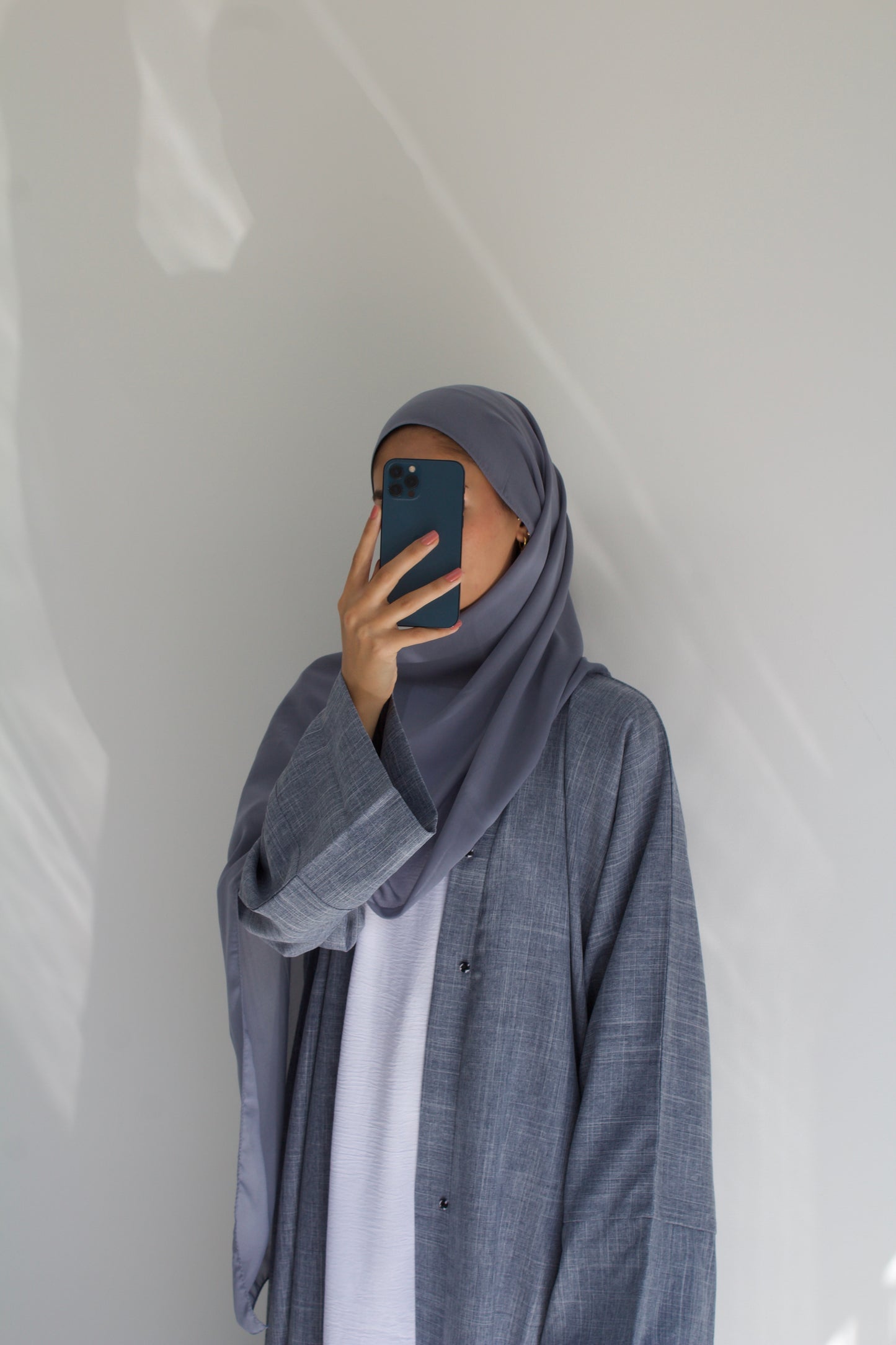 Blue Grey Essentials Abaya